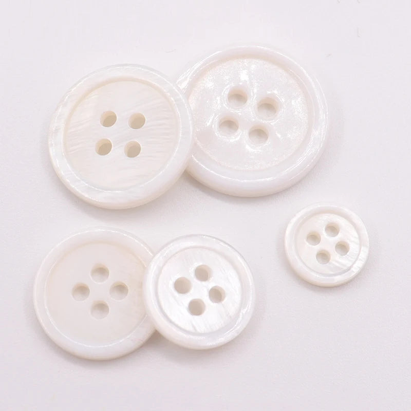 10Pcs Natural Pearl Shell Buttons for Clothing Sewing Accessories Scrapbooking DIY Crafts Garment Decoration Round Shell Button