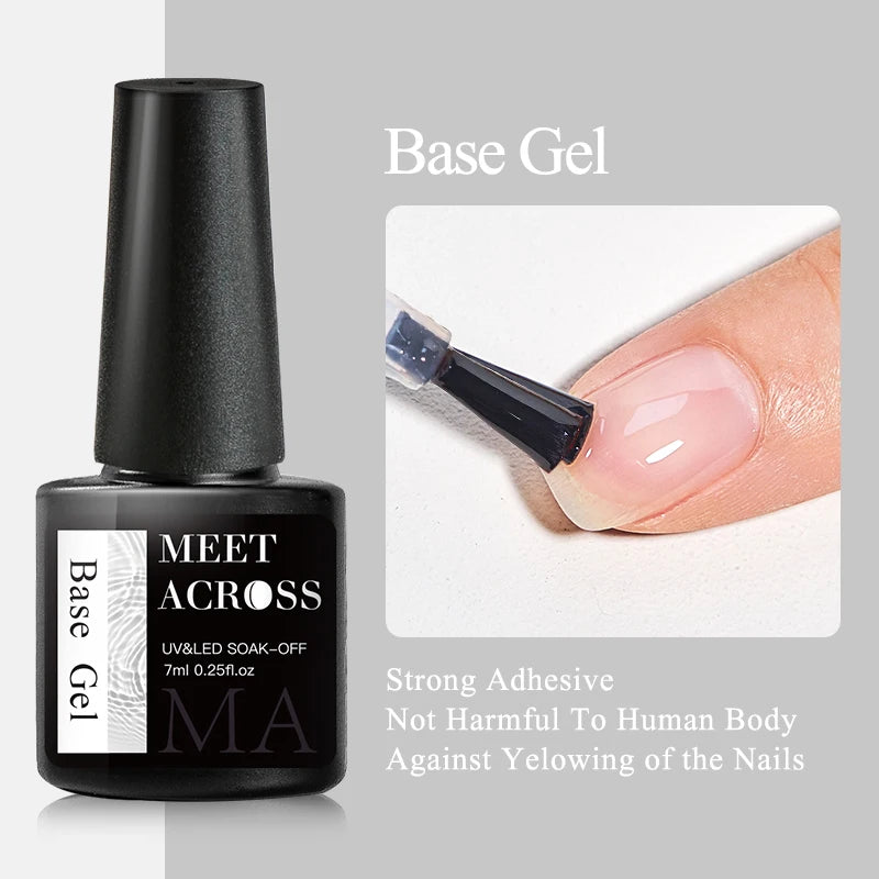 MEET ACROSS 5ML Blue Dried Flower Gel Nail Polish Natural Flower Fairy Nail Art Soak Off UV LED Painting Gel Varnish For Nails
