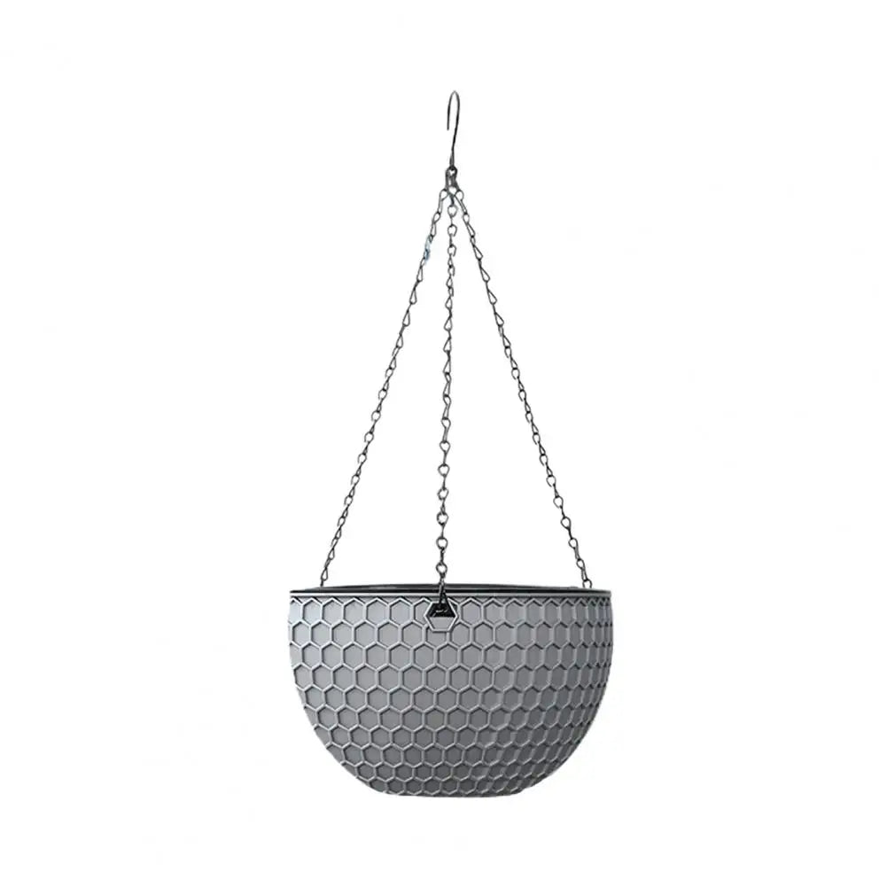 Beautiful Hanging Flower Pot 3 Sizes Waterproof Outdoor Resin Plant Hanger Hanging Flower Basket Self Water Absorption