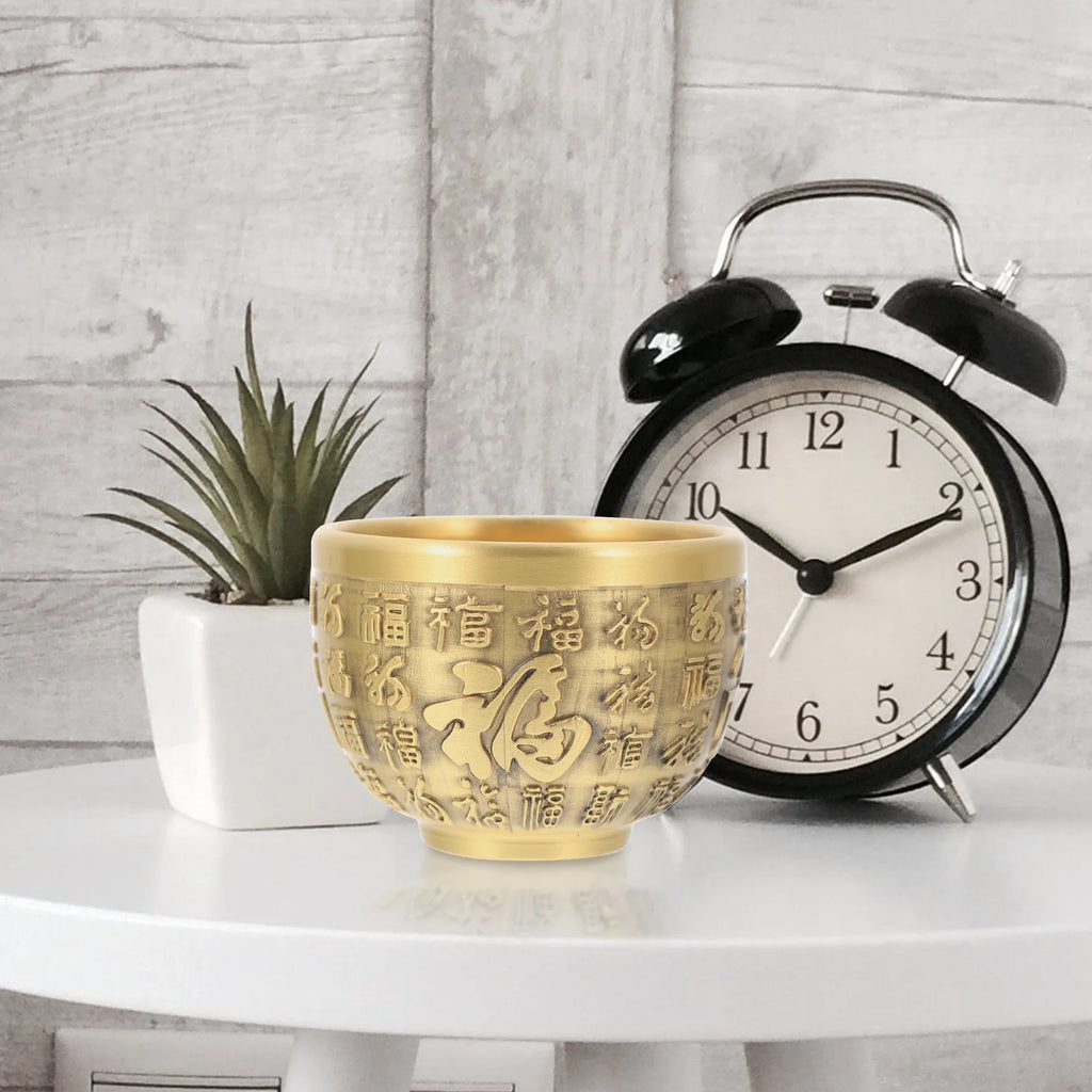 Brass Material Treasure Basin Bowl Desktop Decoration Home Kitchen Dining Bar Bowls Offering Bowl Candy Bowl Brass Bowl