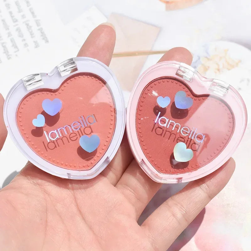 Blush Makeup Love Palette 4 Color Mineral Powder Peach Red Rouge Lasting Natural Hawthorn Cheek Tint Waterproof Blusher Cosmetic