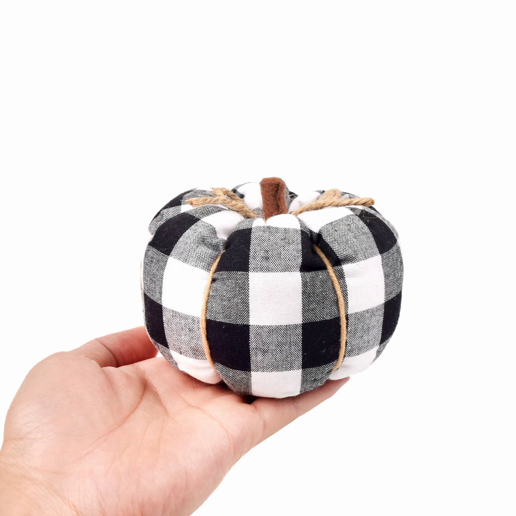 4pcs Thanksgiving fabric pumpkin decoration, Halloween mini art pumpkin ornament, dining table center decoration
