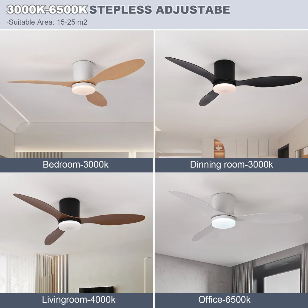 LED Ceiling Mounted Living Room Fan Light, Nordic Restaurant Decorative Ceiling Fan, Household Minimalist Electric Fan Light