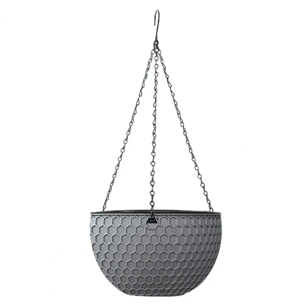 Beautiful Hanging Flower Pot 3 Sizes Waterproof Outdoor Resin Plant Hanger Hanging Flower Basket Self Water Absorption