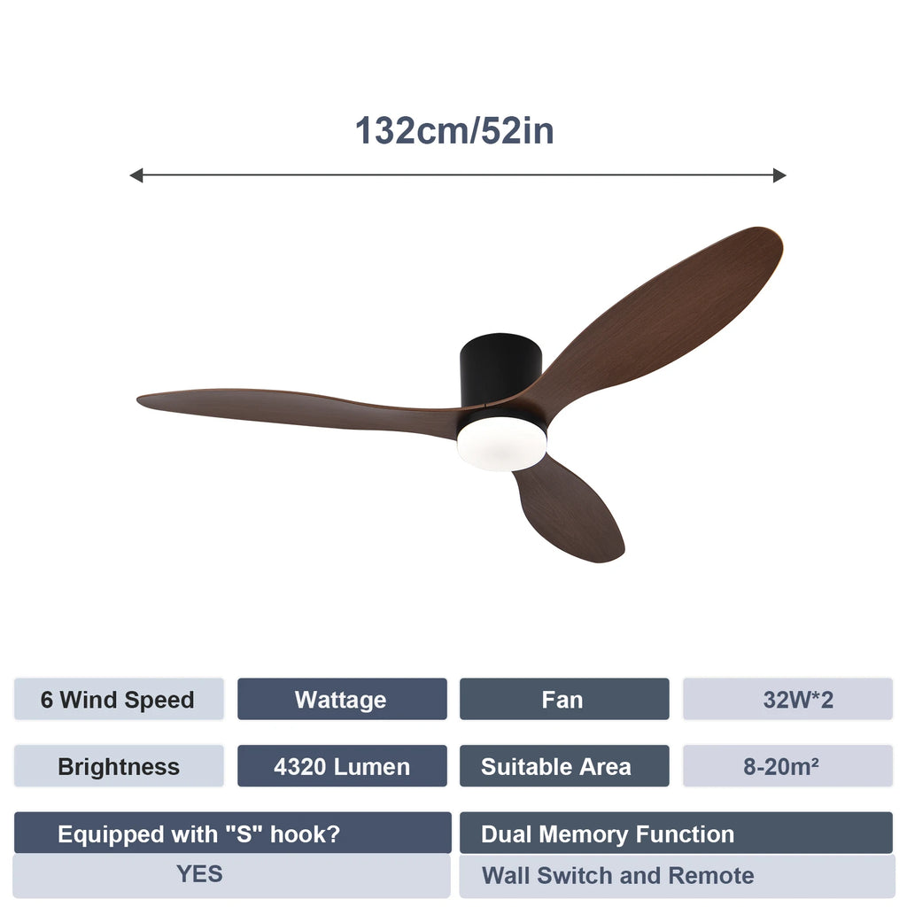 LED Ceiling Mounted Living Room Fan Light, Nordic Restaurant Decorative Ceiling Fan, Household Minimalist Electric Fan Light