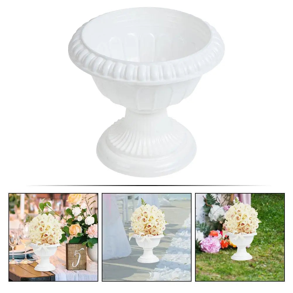 European Style Flower Pot Plant Pots Plastic Wedding Flowerpots Planter Decorate Porch Vintage Pp Road Guiding Container Roman