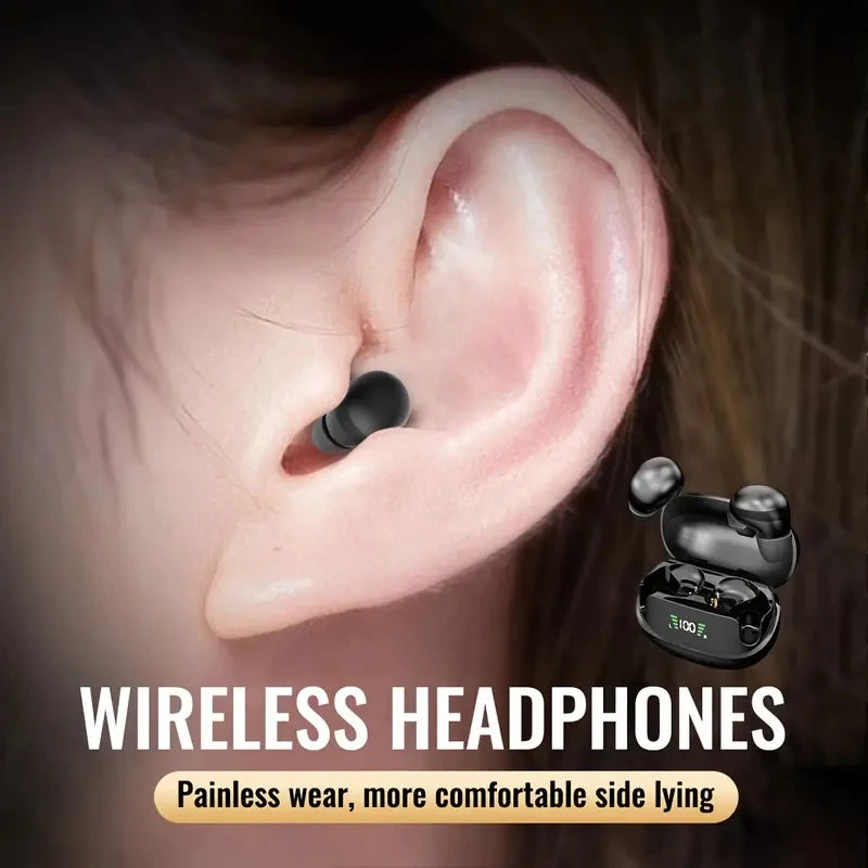 Mini wireless bluetooth headset small earbuds sleep work sports invisible headphones With Mic HIFI bass sound quality earphones
