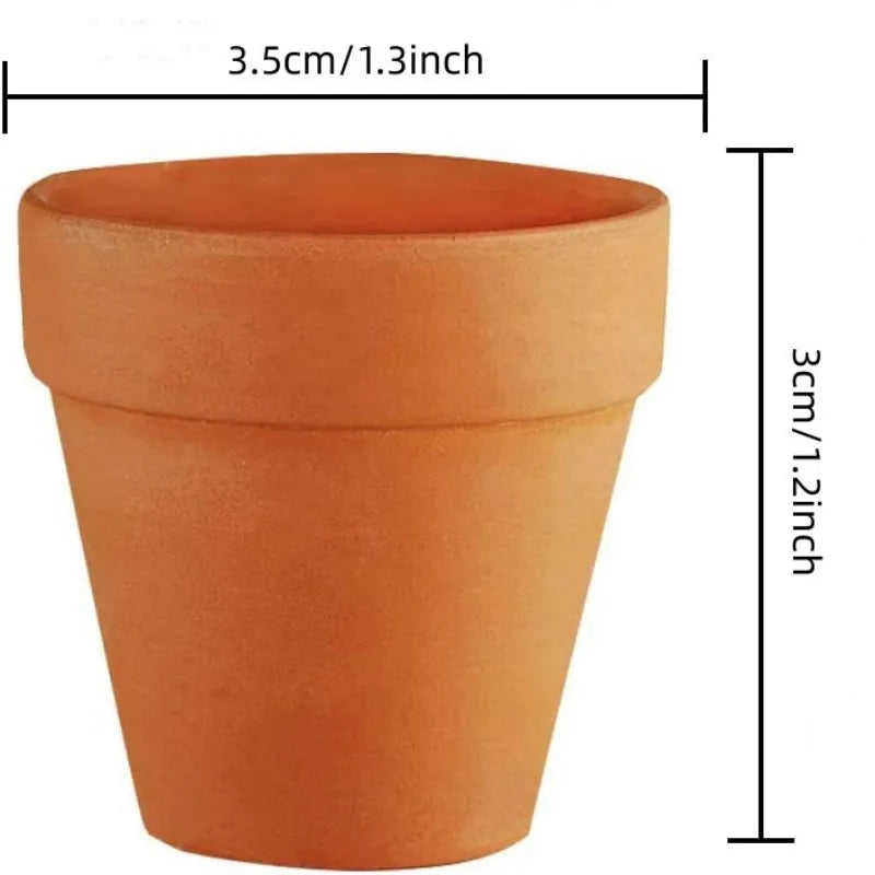 50 Pcs Tiny Terracotta Pots - 1.3 inch Small Mini Clay Pots with Drainage Holes Flower Nursery Terra Cotta Pots for in/outdoor