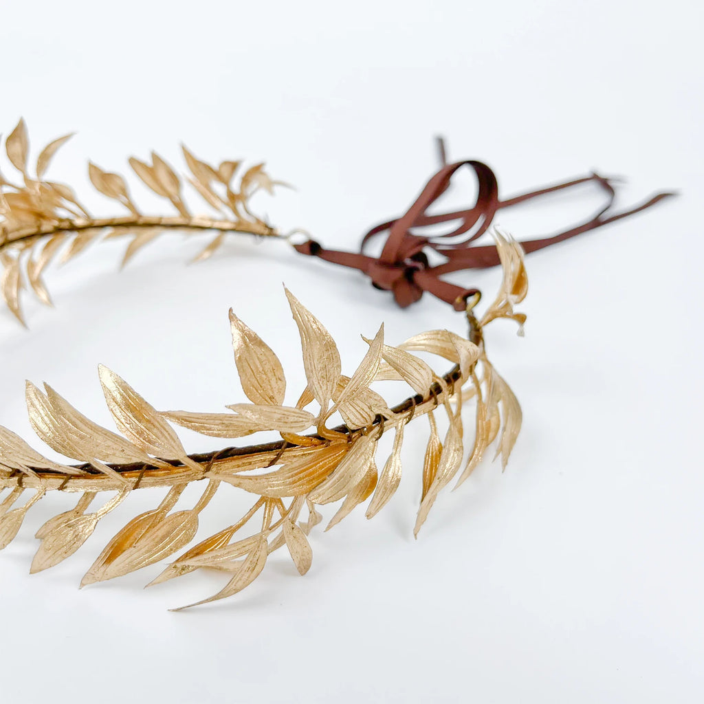 Woodland Leaf Crown Medieval Laurel Headband Greek Forest Headpiece Elf God Circlet for King Men Adult Renaissance Toga Cospay