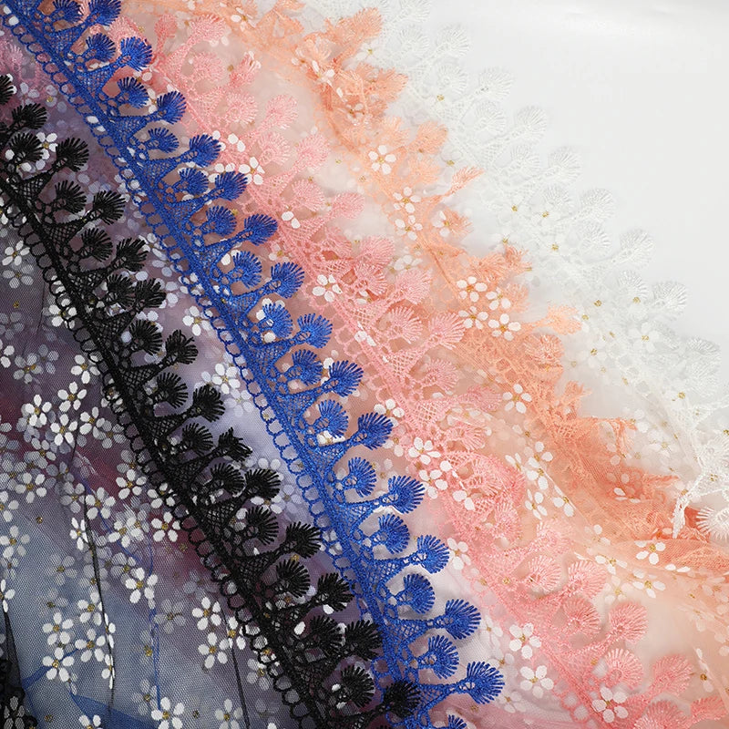 160*50cm Women Tassel Triangle Scarf for Church Prayer Shawl Embroidered Lace Veil Floral Headcovering Veils for the Church's