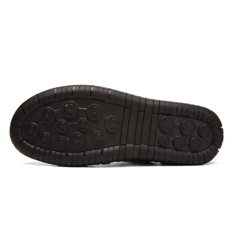 Summer Sandals Men Leather Classic Roman Sandals 2025 Slipper Outdoor Sneaker Beach Rubber Flip Flops Men Water Trekking Sandals