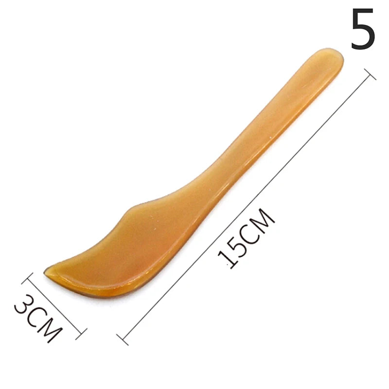 Gouache Scraper Natural Stone Gua Sha Massage Comb Head Body Meridian Scraping Reflexology Blood Circulation Jade Therapy Tools