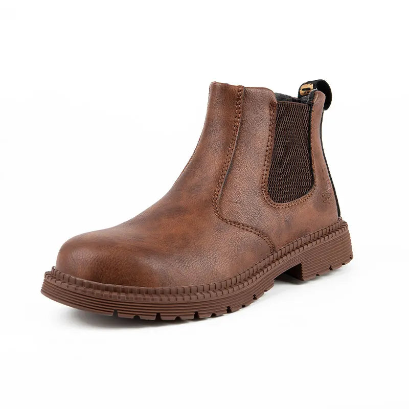 CE Certified Steel Toe Work Shoes Men, Waterproof Anti-Fatigue Insoles, Durable for Landscaping Road Construction Crews