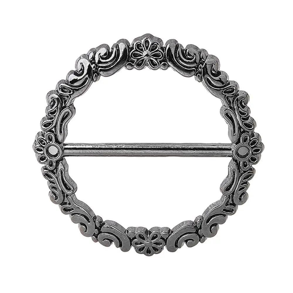 New Rhinstone Scarf Buckle T-Shirt Silk Clasp Clip Holder Scarf Ring Brooch Waist Buckle Fashion Minimalist Jewelry Accessories
