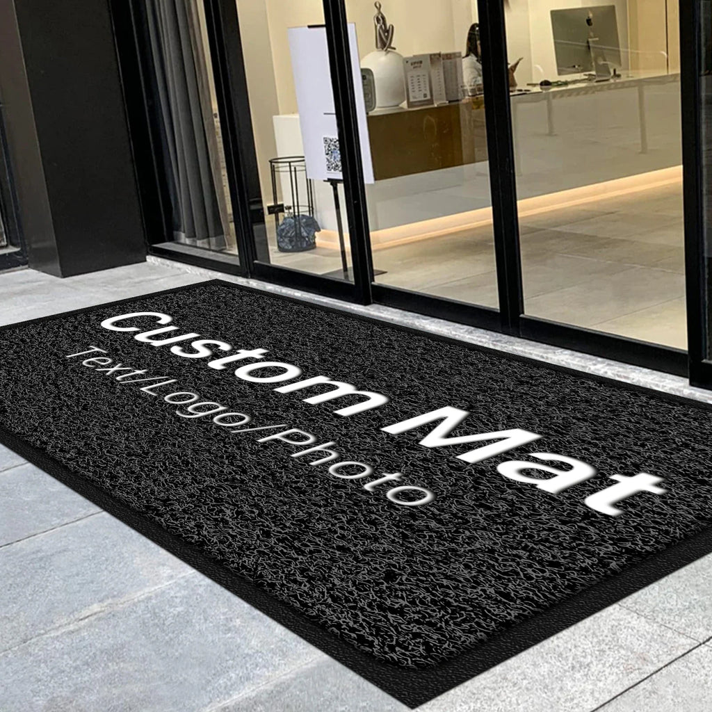 Custom Foot Mat Personalized Business Mat Carpet Entrance Doormat Indoor Outdoor Anti-Slip Rug Customization Branding Logo Mats