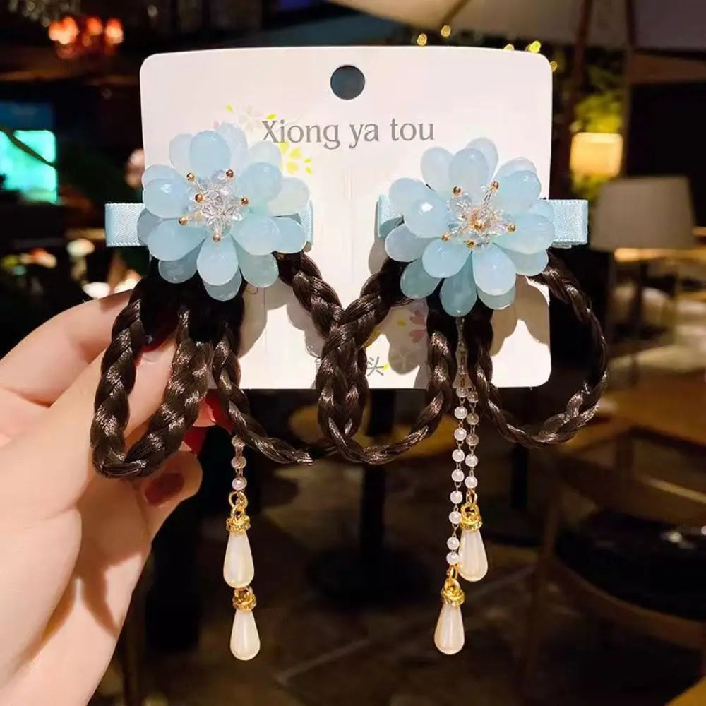 Duckbill Clip Bowknot  Hair Clip Wig Braid Head Wear Ancient Style  Hairpin Children Hair Clip Women Hair Accessories