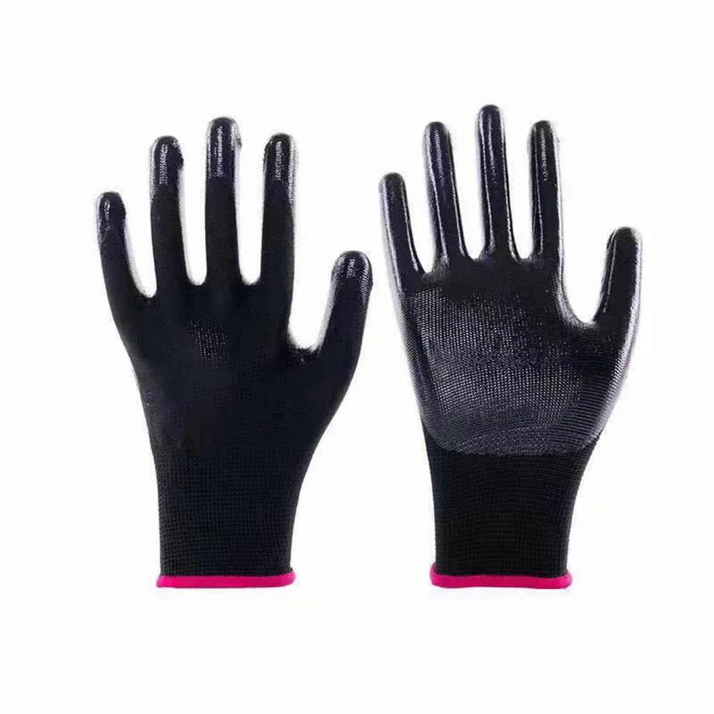 2024 Nylon Safety Working Gloves Premium Nitrile Coated Builders Excellent Grip Gardening Grip Industrial Protective Work Gloves