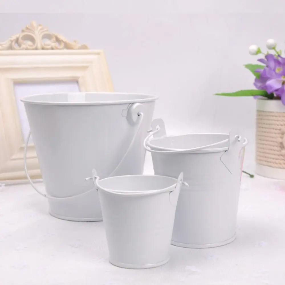 Vintage Shabby Metal Flower Vase Tin Pitcher Jug Plants Wedding Bucket Home Garden Decoration Dining Bar Decoration Iron Crafts