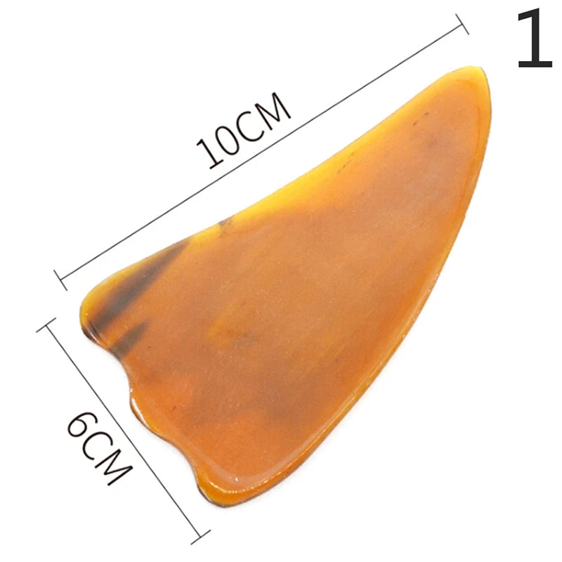 Gouache Scraper Natural Stone Gua Sha Massage Comb Head Body Meridian Scraping Reflexology Blood Circulation Jade Therapy Tools
