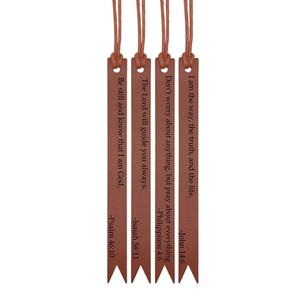Leather Bible Bookmarks Christian Bookmarks Religious Bookmarks Inspirational Bible Verse Bookmarks for Men Women Church Gifts