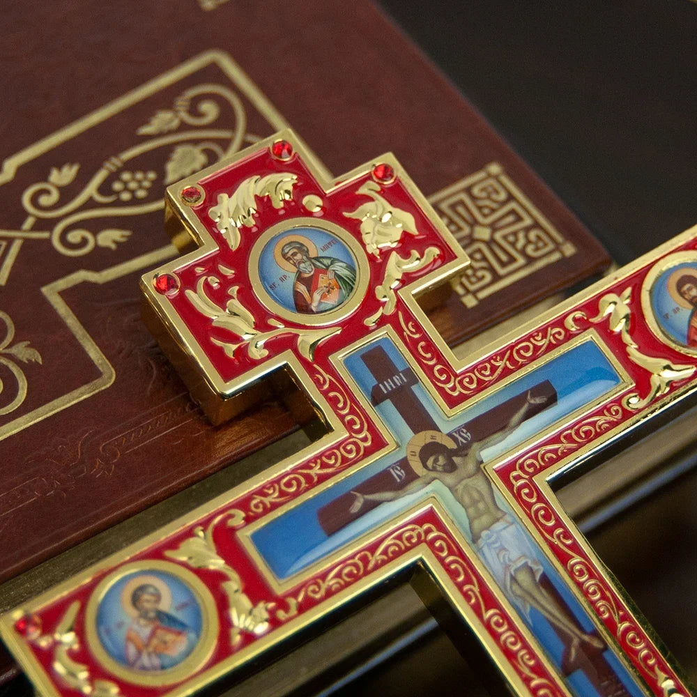 Orthodox Church Jesus Cross Family Decoration for Religious Ceremony and Prayer Ceremony Cross Holding Family Cross