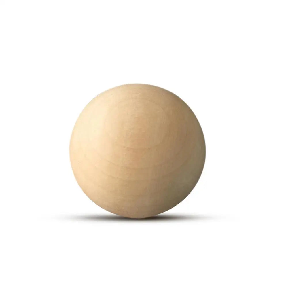 3/5/6/7/7.5cm Diameter Natural Color Solid Without Holes Wooden Beads Round Balls Loose Beads Manual DIY Accessories