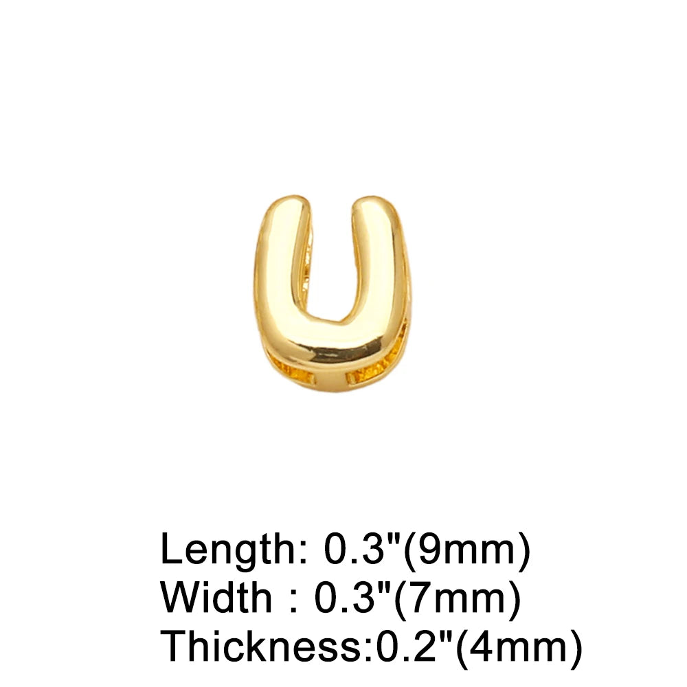 FLOLA Minimalist 26 Letters DIY Necklaces for Women Gold Plated Chain Custom Name Necklace Simple Jewelry Gifts nkev10