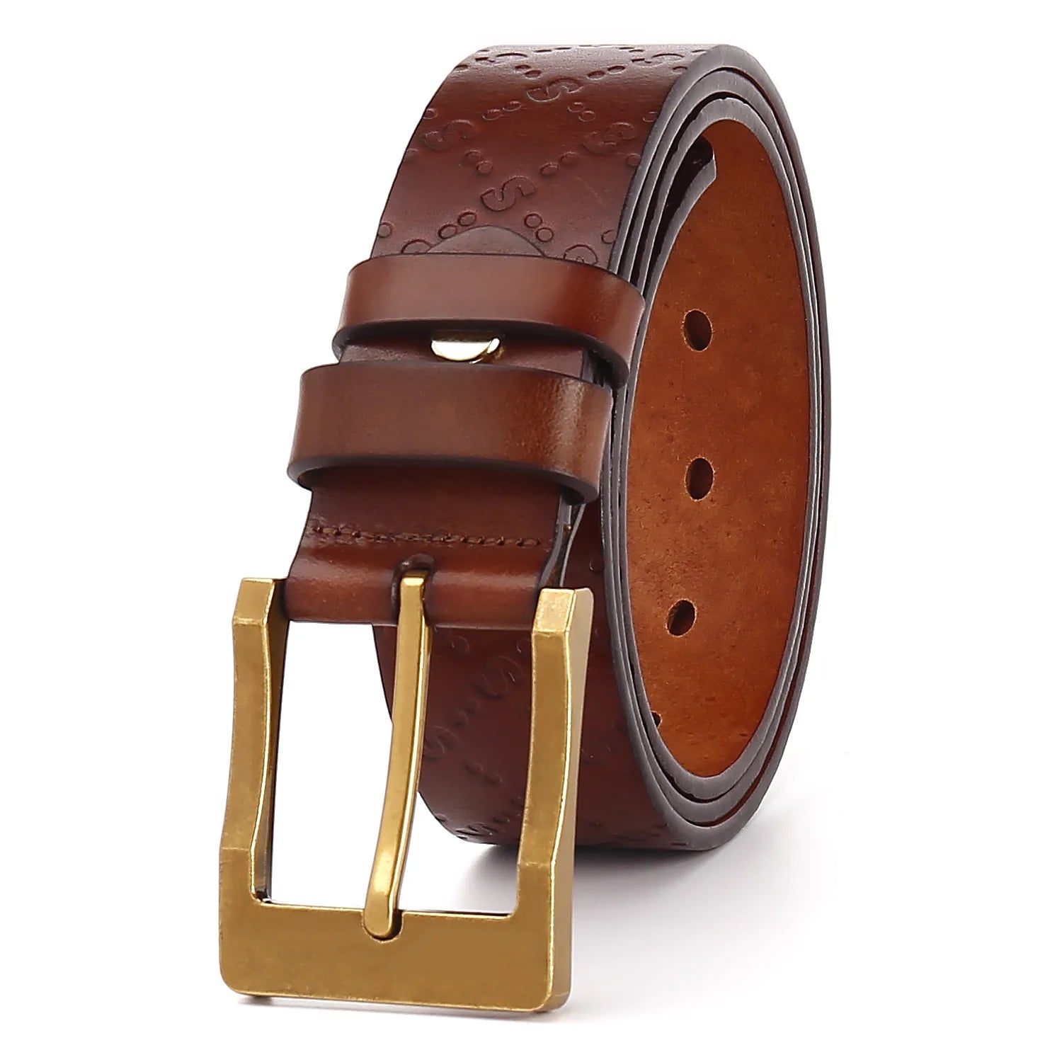 First Layer Full-grain Cowhide Men's Casual Belt Genuine Leather Men's Belt