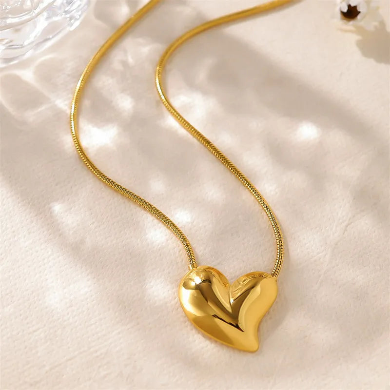 Square Natural Shell Pendant Necklace For Women Gold Color Stainless Steel O Chain Women Neck Choker Fashion Jewelry