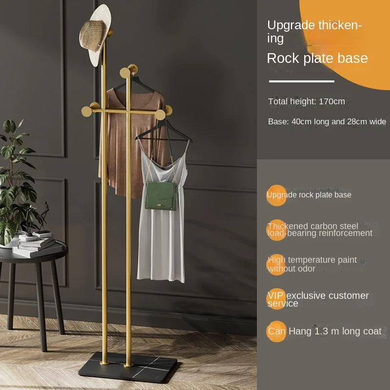 Home Room Furniture Household Clothes Storage Hanger Floor Standing Removable Metal Iron Art Coat Rack Bedroom Minimalist Rack