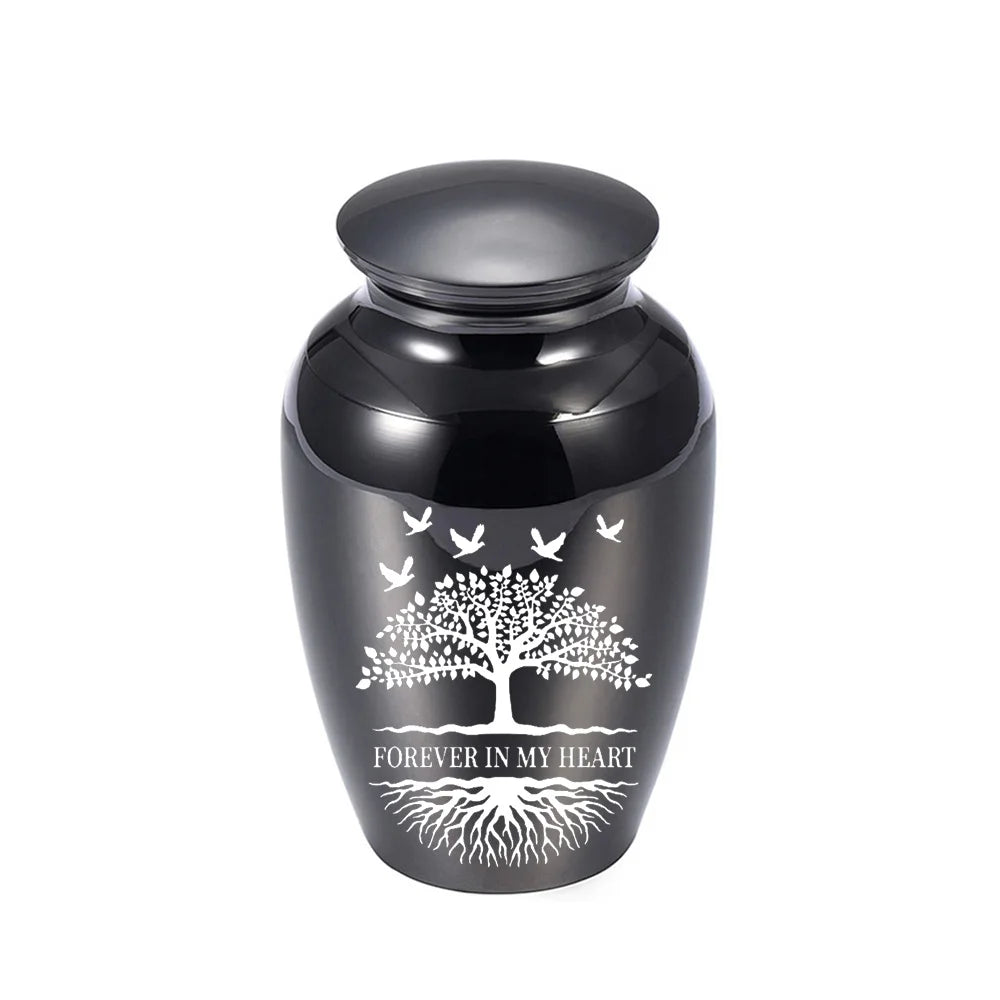 Cremation Urn for Human Ashes, Adult Memorial Urn, Funeral Keepsake Urns for Men Women,Tree of Life Decorative Urns