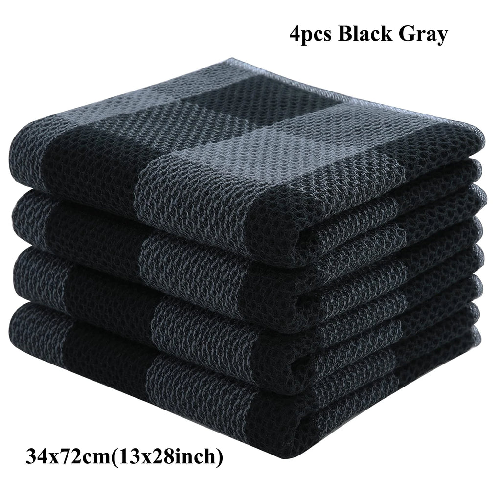 Olanly 100% Cotton Dishcloth For Kitchen Towel Home Ultra Soft Absorbent Dish Cloth Reusable Clean Tool Microfiber Kitchen Towel