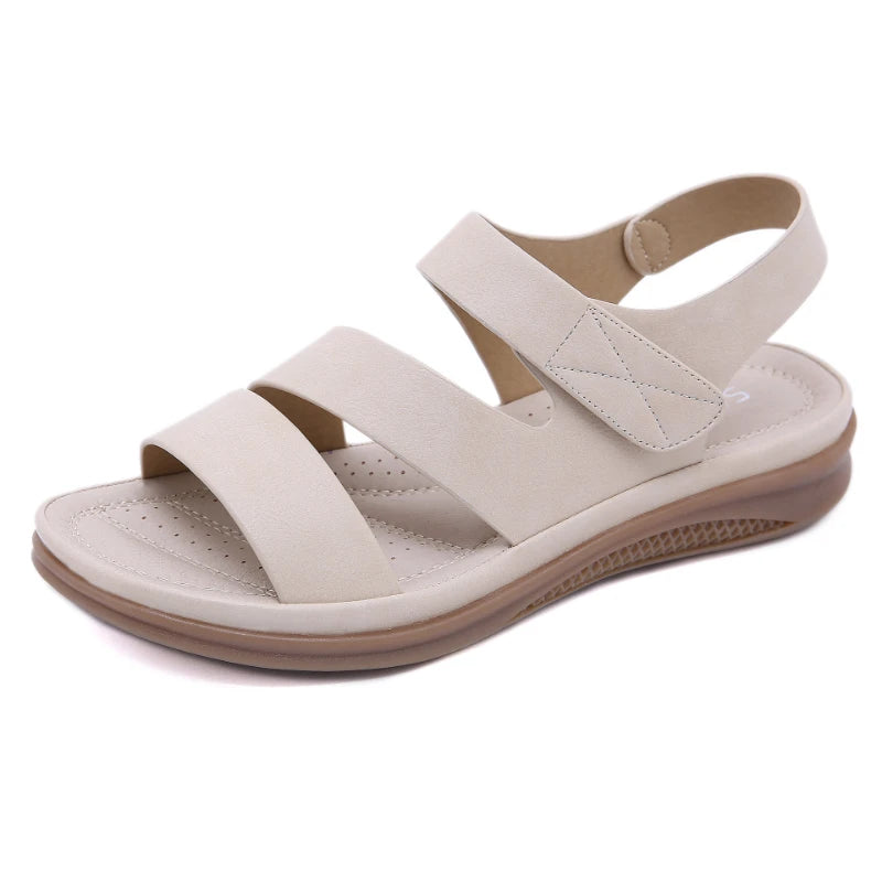 2025 Sandals For Women Casual Lightweight Large Size Retro Wedge Comfortable Sandals Versatile Comfortable And Breathable