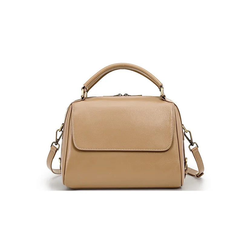 Zency Genuine Leather Women's Handbag Casual Work Tote Bag Luxury Brand Boston Crossbody Satchel For Fashion Girls Sac 2025