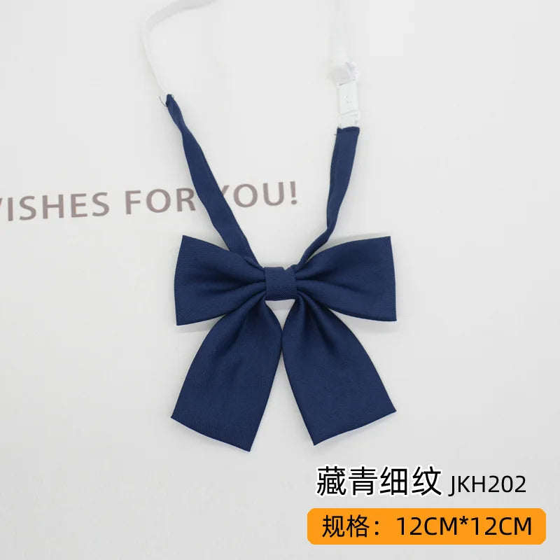 Trendy JK Ties Bowtie Women College Student Collar Neckwear Daily Shirt Accessories Cotton Plaid Bowknot Lolita Girls Lazy-tie