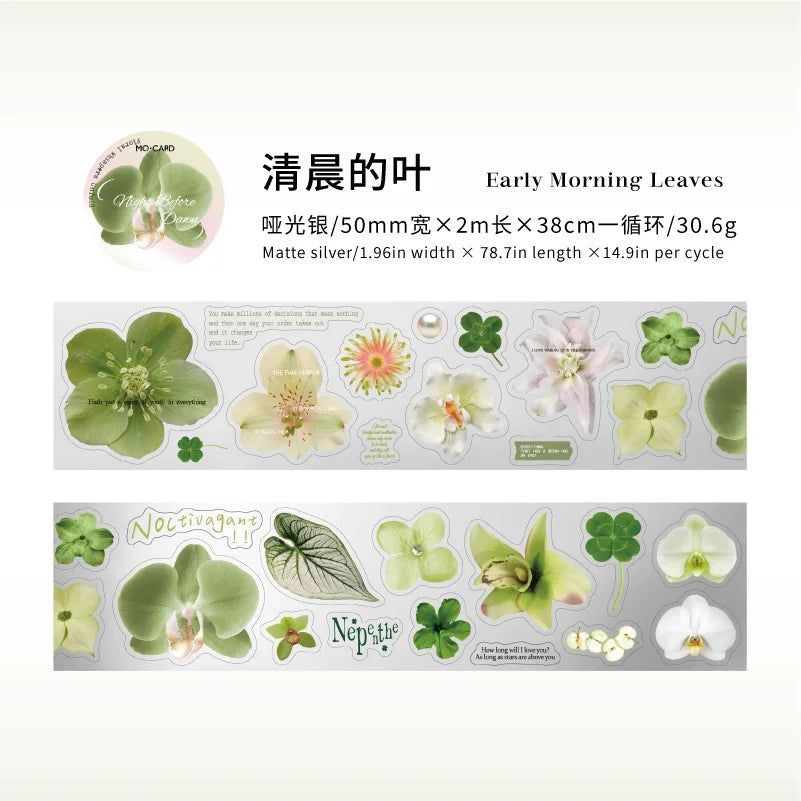 1pcs/lot Decorative Adhesive Tapes Flower meaning to be continued Junk Journal Japanese Masking Scrapbooking Stickers