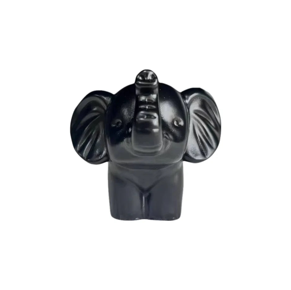 Scandinavian Style Black and White Gold Elephant Statue Ornaments, Auspicious Meaning Home Decoration, Fashionable and Exquisite Decoration for Living Room and Study, Convey the Warm Atmosphere