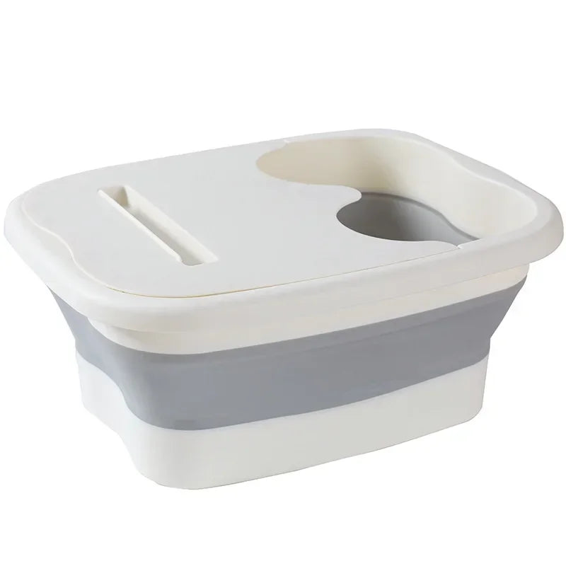 Foldable Footbath Massage Bucket Soaking Bucket Folding Basin Spa Foot Bath Bucket Household Bath Pedicure Dorm Room Essentials