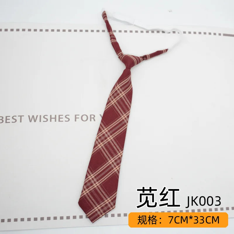 Trendy JK Ties Bowtie Women College Student Collar Neckwear Daily Shirt Accessories Cotton Plaid Bowknot Lolita Girls Lazy-tie