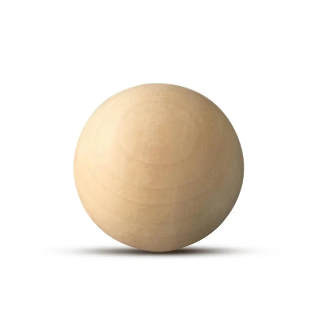 3/5/6/7/7.5cm Diameter Natural Color Solid Without Holes Wooden Beads Round Balls Loose Beads Manual DIY Accessories