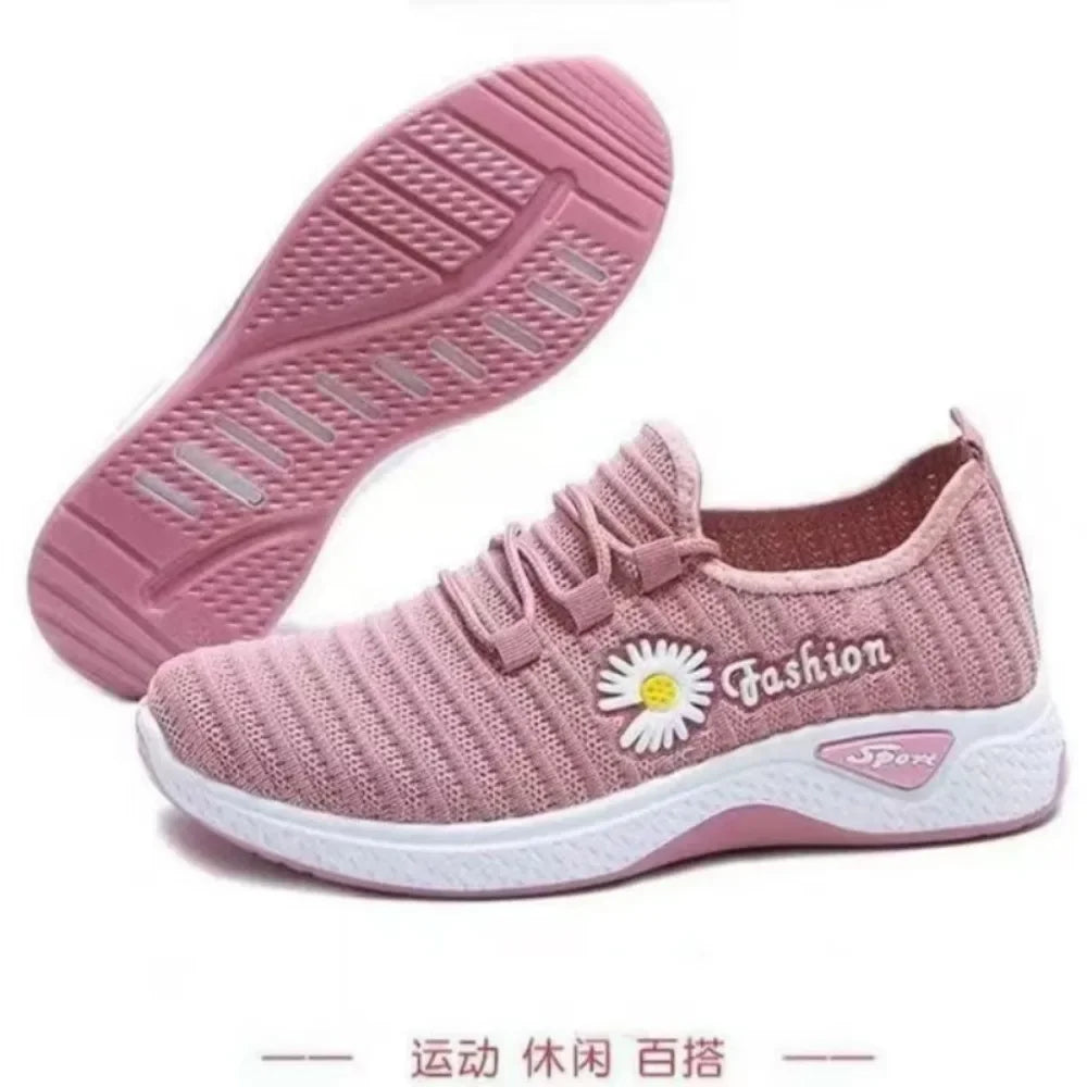 women's light running shoes Adult sneakers,net shoes, comfortable soft soled sneakers  women work shoes comfortable for work