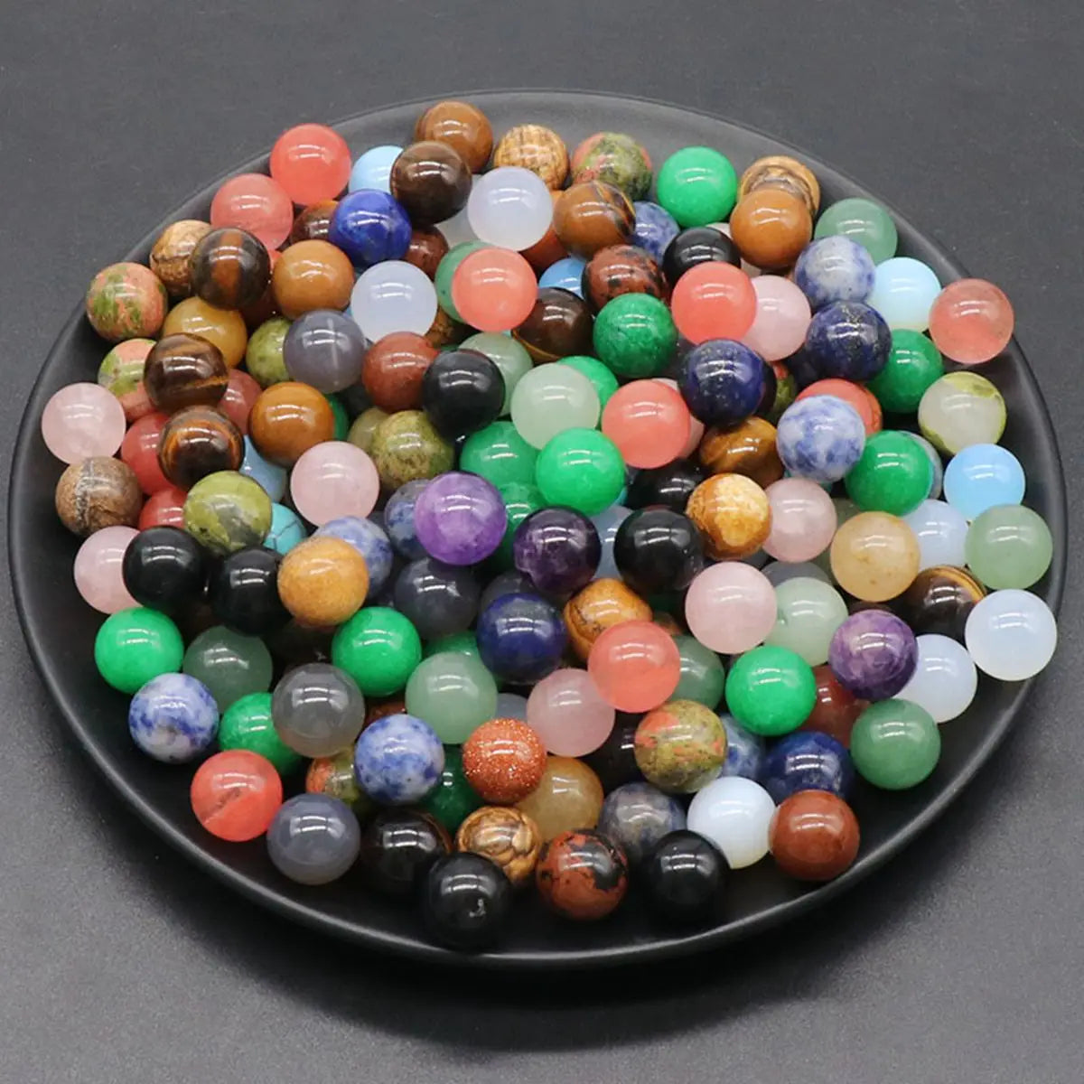 12MM Lapis Lazuli Round Beads for DIY Making Jewelry NO-Drilled Hole Loose Healing Energy Natural Cute Stone Crystal Sphere Ball