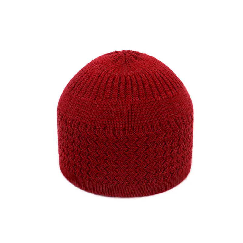 Unisex Beanies Cap Warm Islamic Ramadan Jewish Kippah Homme Hat Winter Knitted Muslim Men Prayer Hats Men's Wrap Head Caps
