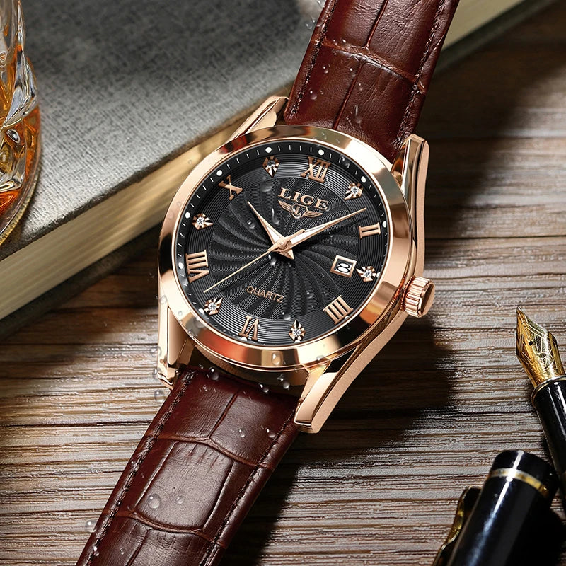2025 New Women's Watch LIGE Fashion Elegant Bracelet Ladies Watch Outdoor Sports Waterproof Quartz Watches for Women Reloj Mujer