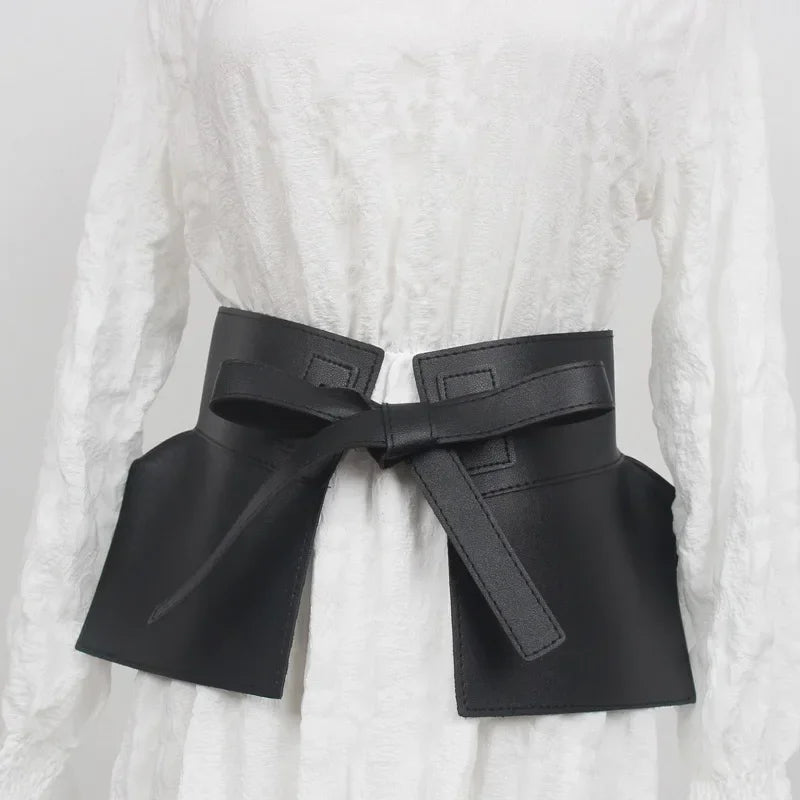 Knot Ultra Wide Girdle Waistband Women Lace Skirt Fashionable Decoration Tie Up Waist Closure Dress Versatile Accessories