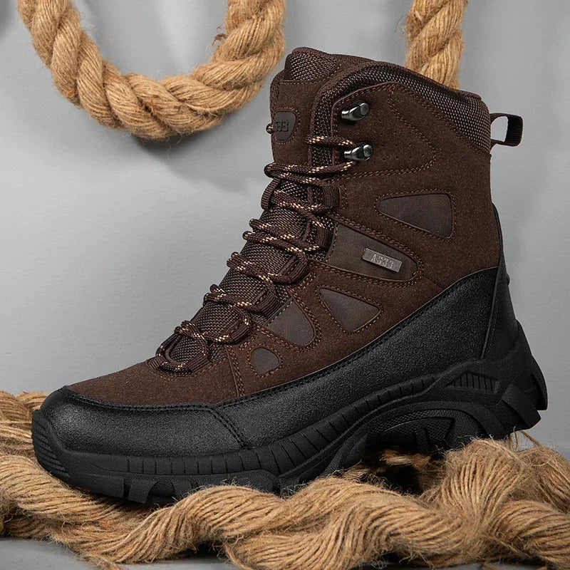 Men Tactical Boots Lace Up Military Army Boot Unisex Work Hiking Shoe Desert Waterproof Brand Climbing Shoe Male Ankle Size Plus