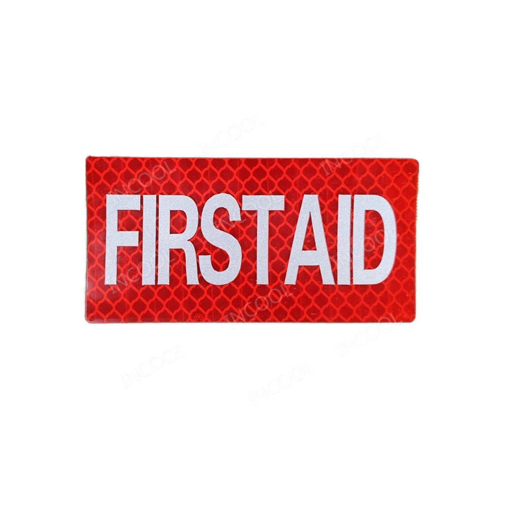 PRESS MEDIA INSTRUCTOR Doctor Nurse First Aid Staff IR Infrared Reflective Glow In Dark Patches Appliqued Embroidered Badges
