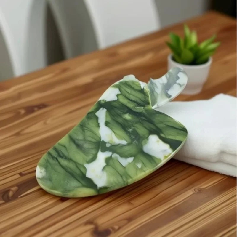1PC Natural Jade Stone Gua Sha Board Massage Guasha Scraper Plate Face Beauty Health Massager Tools For Face Neck Back Skincare