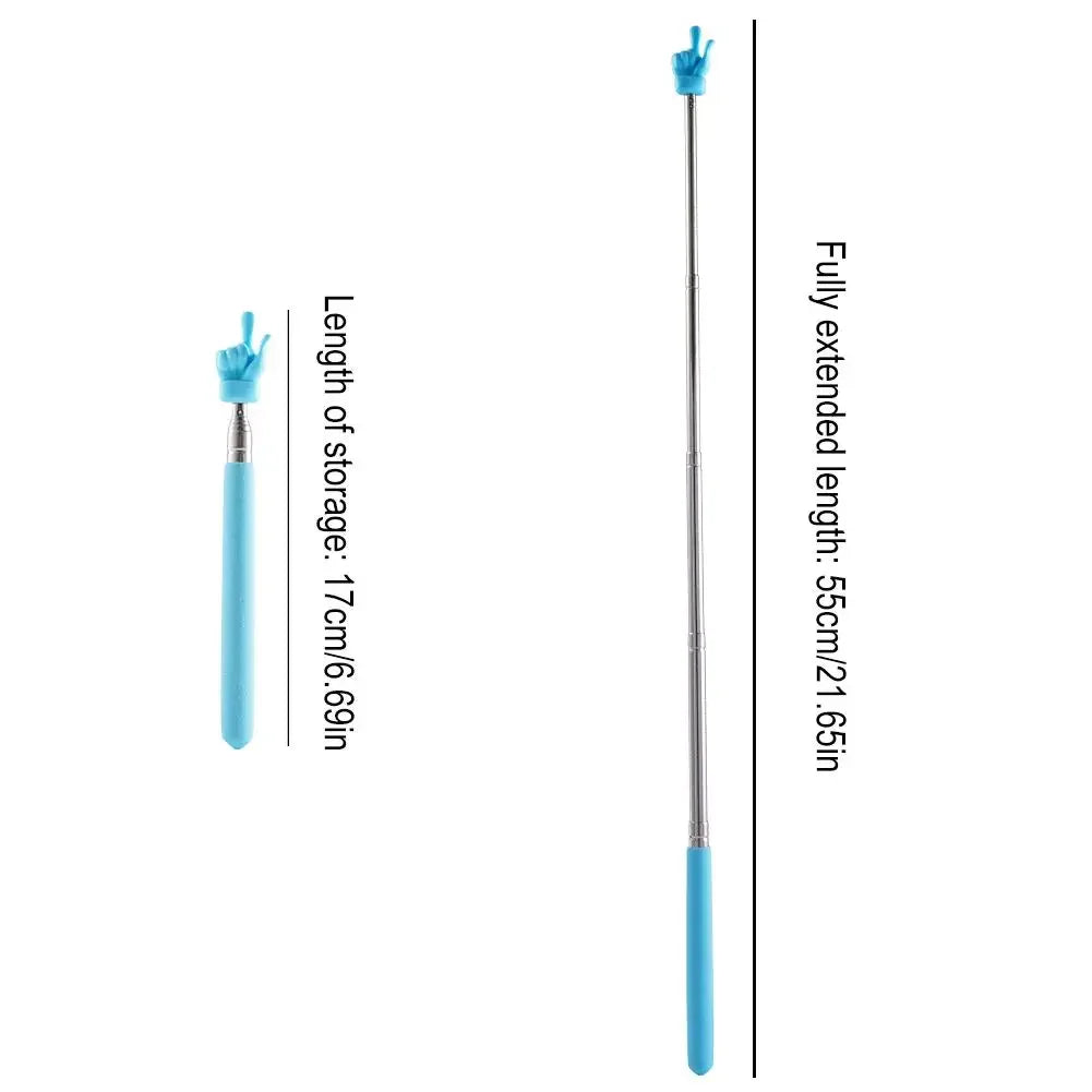 Stainless Steel Teaching Pointer Parent-Child Finger Reading Sticks Telescopic Rod Finger Design Teaching Stick Kids School Tool