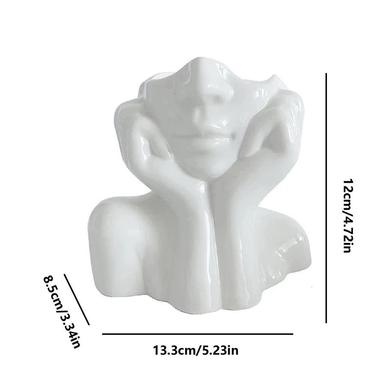 Human Ceramic Vase Human Vase Art Vase Scandinavian Home Decoration Ceramic Vase Tabletop Art Statue
